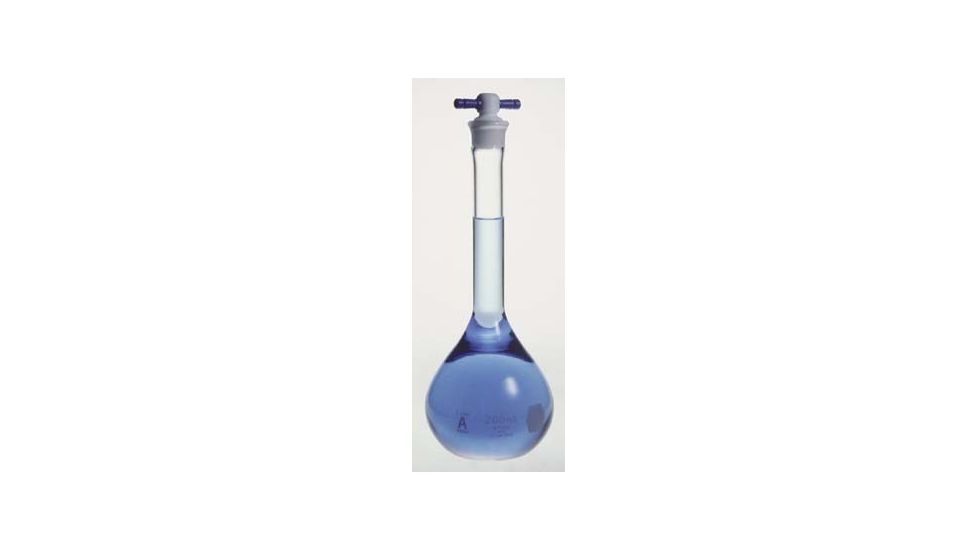 Kimble/Kontes KIMAX Volumetric Flasks with Color-Coded PTFE [ST] Stopper, Class A, Kimble Chase 28014F 2