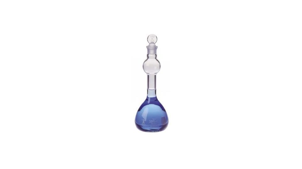 Kimble/Kontes KIMAX Volumetric Flasks with [ST] Glass Stopper, Mixing Bulb Style, Class A, Kimble Chase 28019 500