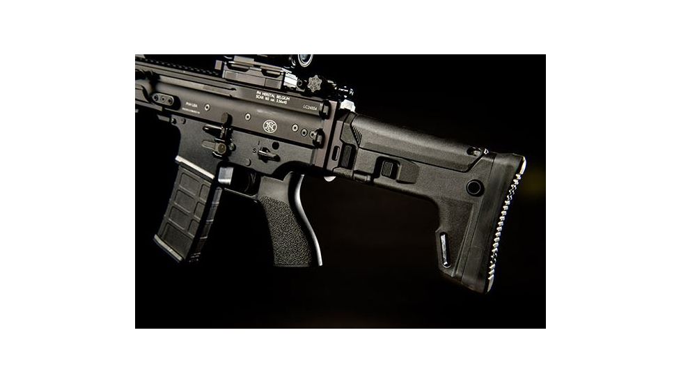 Kinetic Development Group Kinetic SAS Magpul ACR Enhanced Stock w/ Adapter assembled for direct attachment to the SCAR rifle Platform, Black, SCP5-010