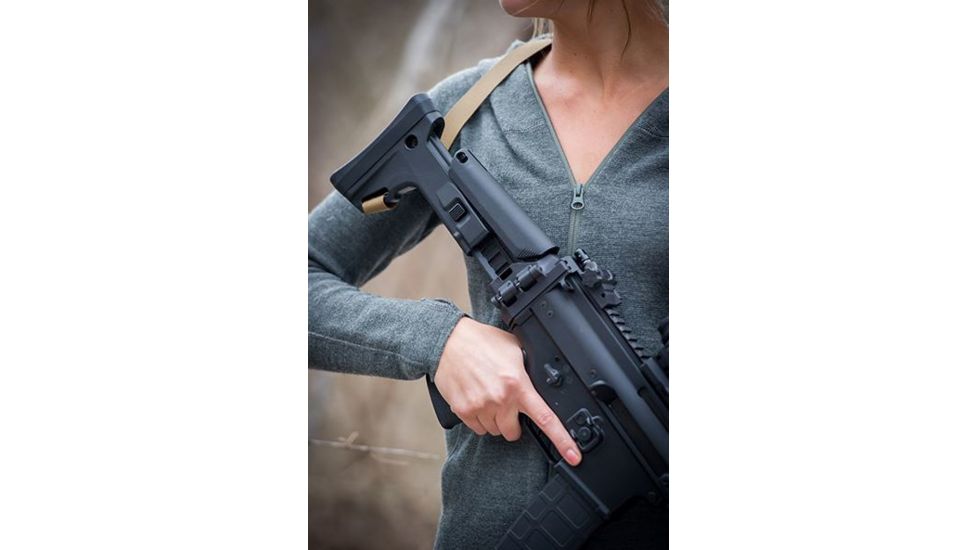 Kinetic Development Group Kinetic SAS Magpul ACR Enhanced Stock w/ Adapter assembled for direct attachment to the SCAR rifle Platform, Black, SCP5-010
