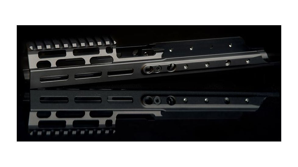 Kinetic Development Group MREX MLOK 6.5 - Modular Receiver Extension, Includes rail, two picattiny rail sections, screw/wrench kit, Black MRX5-020