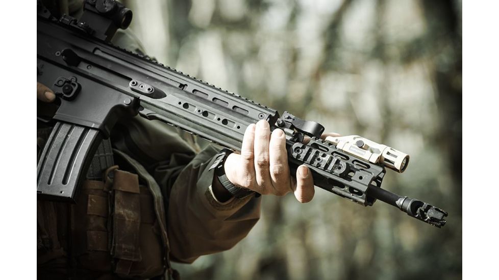 Kinetic Development Group MREX Modular 6.5 - Modular Receiver Extension, Includes rail, two picattiny rail sections, screw/wrench kit, Black MRX5-010