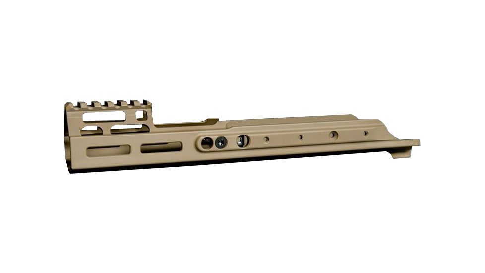 Kinetic Development Group MREX MLOK 4.9 - Modular Receiver Extension, Includes rail, two picattiny rail sections, screw/wrench kit, FDE MRX5-130