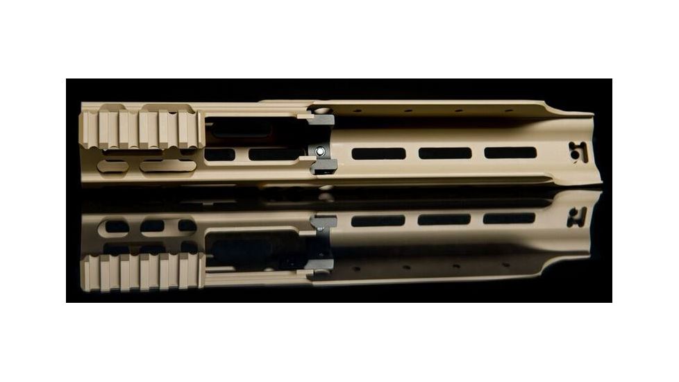Kinetic Development Group MREX MLOK 4.9 - Modular Receiver Extension, Includes rail, two picattiny rail sections, screw/wrench kit, FDE MRX5-130