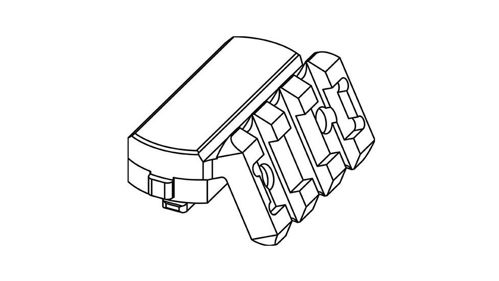 Kinetic Development Group Kinect MLOK Universal Offset Mount, Black KIN5-135