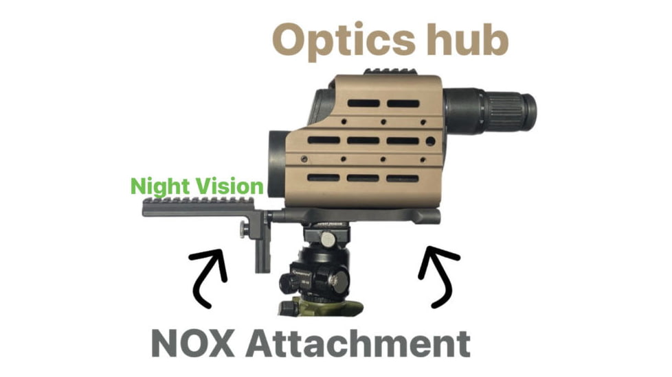 Kinetic Development Group NOX Nighttime Optic Extension, Anodized Black, MSH5-150