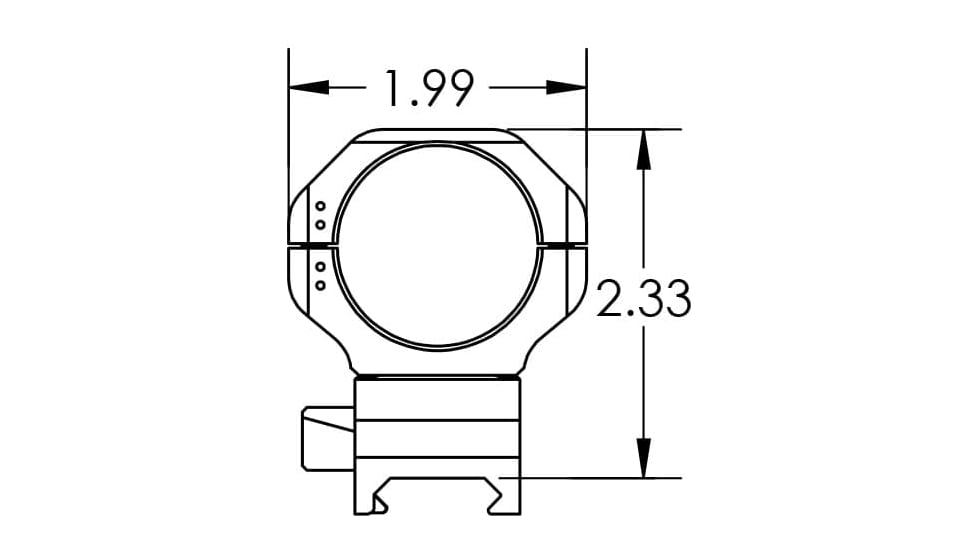 Kinetic Development Group SIDELOK Cantilever Modular Mount Scope Rings, 34mm, SID5-141