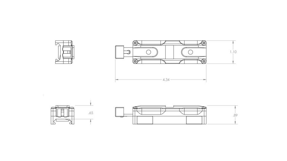 Kinetic Development Group SIDELOK Mount for the COMP M4 &amp; Patrol Rifle Optics, Black SID5-110