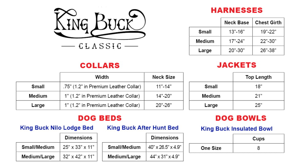 King Buck Premium Leather Collar, Leather, S/M, KB-LTRC-LTR-S/M-1