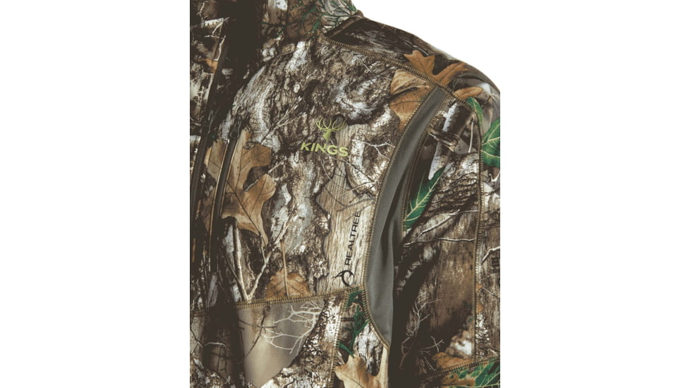 Kings Camo Hunter 1/4 Zip Pullover, Real Tree Edge, Medium, KCM1419-RE-M