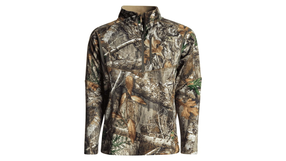 Kings Camo Hunter 1/4 Zip Pullover, Real Tree Edge, Medium, KCM1419-RE-M