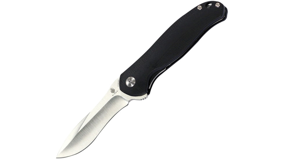Kizer Cutlery Bad Dog Linerlock Folding Knife, 3in Satin Vg-10 SS Blade, Black G10 Handle, Pocket Clip, V3463A1