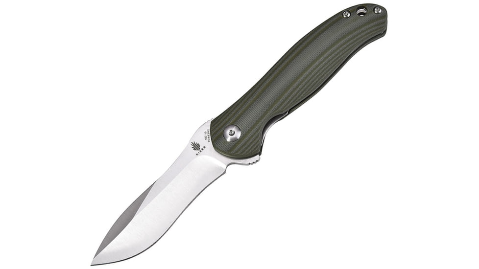 Kizer Cutlery Bad Dog Linerlock Folding Knife, 3in Satin Vg-10 SS Blade, Green G10 Handle, Pocket Clip, V3463A2
