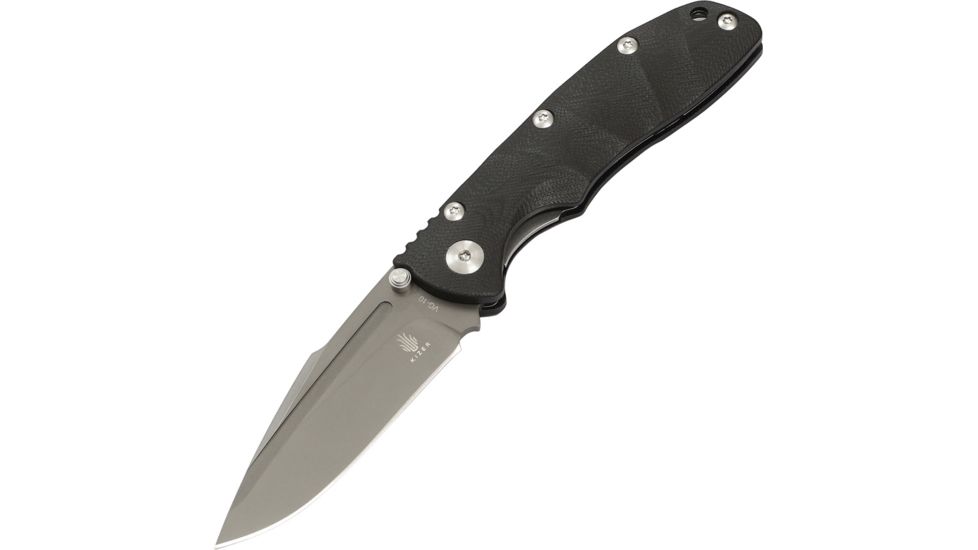 Kizer Cutlery Bolt Linerlock Black Folding Knife,3.5in,Black,G10 Handle KIV4412A1