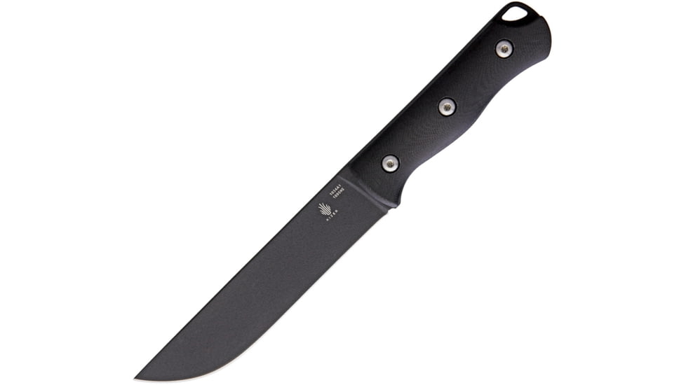 Kizer Cutlery Bush Fixed Blade Knife, Bush Fixed Blade, 9in Overall, 5in Black 1095Hc Steel Blade, Black G10 Handle, Black Kydex Belt Sheath, Black, 1034A1