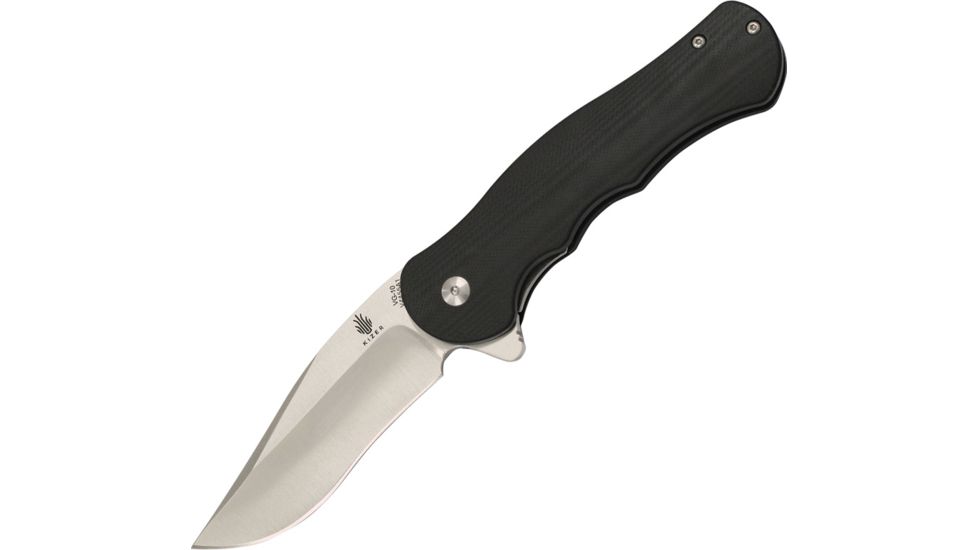 Kizer Cutlery Dorado Linerlock Black Folding Knife,3.5in,Satin,Black,G10 Handle KIV4455A1