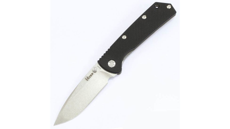 Kizer Cutlery Ki403A2 Folding Knife,4.01in,Titanium/Black G10,Satin Drop Point KI403A2