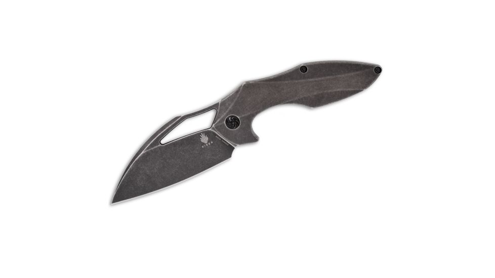 Kizer Cutlery Megatherium 3.625in Flipper -Black Stonewash Plain 4015578