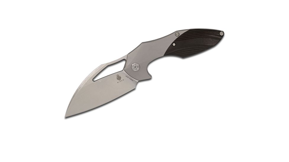 Kizer Cutlery Megatherium 3.625in Flipper - CF/Ti - Stonewash Plain 4015533