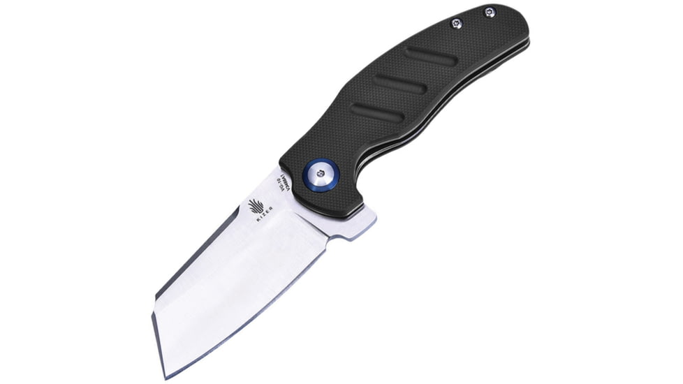 Kizer Cutlery Mini C01C Linerlock Folding Knife, 2.5in Satin Vg-10 SS Wharncliffe Blade, Black G10 Handle, Pocket Clip, V3488-A1