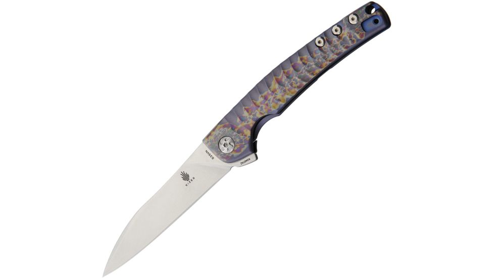 Kizer Cutlery Splinter Framelock Folding Knife,3.375in,Gray,Aluminum Handle KI3457A2