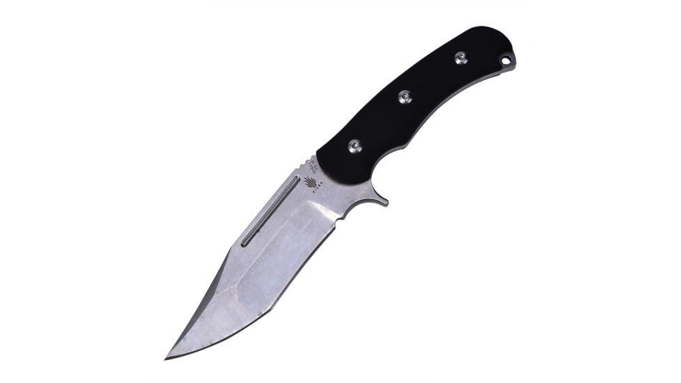 Kizer Cutlery SuperBad 4.75in Fixed 8.75in L Blk G-10 Stonewash Plain 4015507