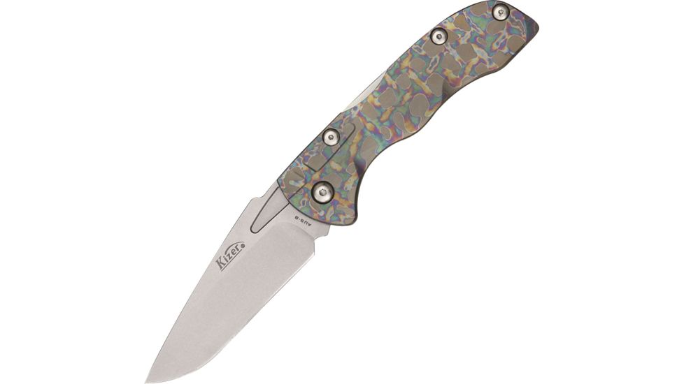 Kizer Cutlery Titanium Lockback Folding Knife,Steel Blade KI306