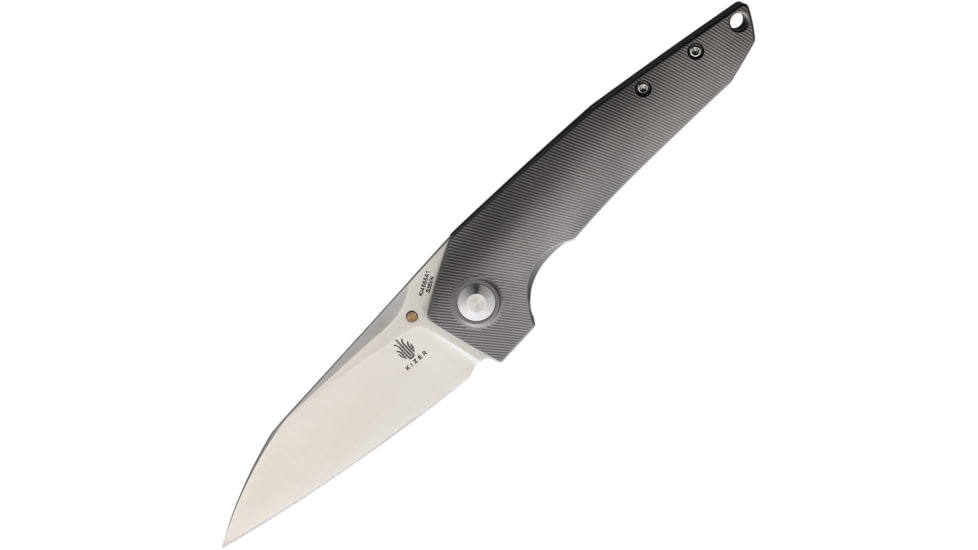 Kizer Cutlery VK1-FL Framelock Folding Knife, Gray titanium handle, KI4565A1