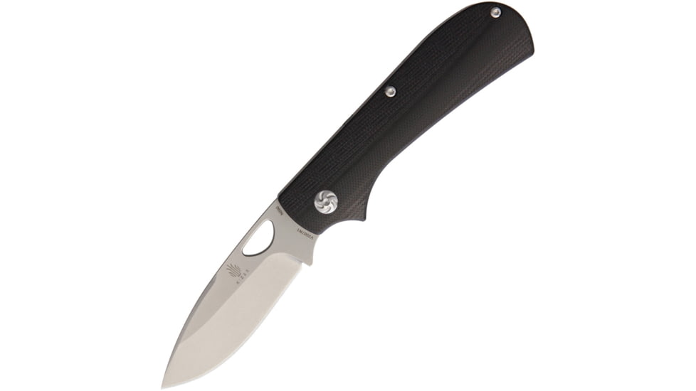 Kizer Cutlery Zipslip Folder, 2.75in Satin Bohler N690 SS Blade, Black G10 Handle, Thumb Pull, Pocket Clip, Slip Joint, V3507N1