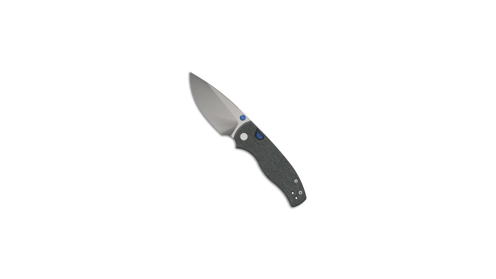 Kizer Kizer Cutlery Glaux Button Liner Lock Knife Black Micarta 3" Satin, Black, 14C28N, adult, BHQ-232246