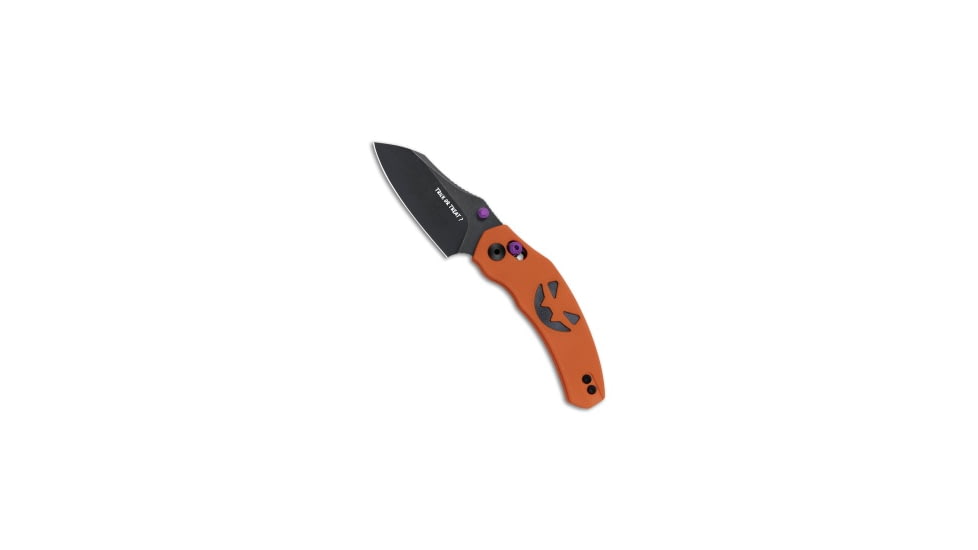 Kizer Cutlery Mini Bulldog Folding Knife, 2.51in, Nitro V Steel, Sheepsfoot Blade, G-10, Orange Handle, Orange/Black, 6.18 inch, BHQ-220280