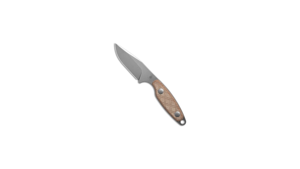 Kizer Kizer Derek Sharon Muskrat Fixed Blade Knife Brown Micarta 3.1" Stonewash, Brown, 154CM, adult, BHQ-206170
