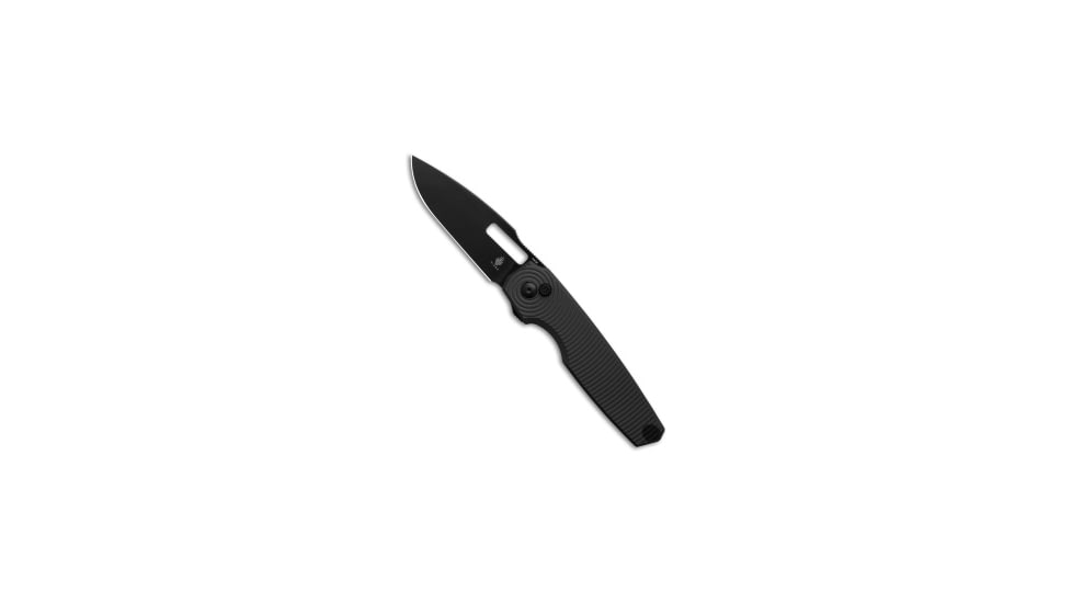 Kizer Kizer Dogfish Button Lock Knife Black Aluminum 3.1" Black, Black, 154CM, adult, BHQ-192320