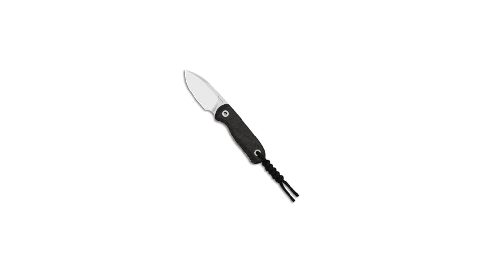Kizer Kizer Drop Bear Drop Point Fixed Blade Knife Carbon Fiber 2.6" Satin 1094A3, Black, Bohler M390, adult, BHQ-223360
