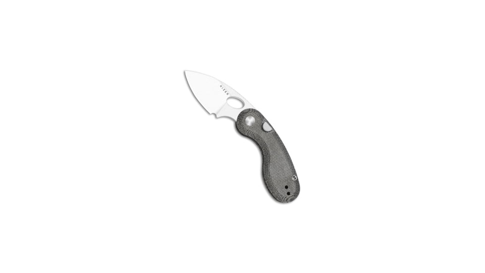 Kizer Kizer Microbe Button Liner Lock Knife Norplex UltreX Black Micarta 2.2" Satin, Black, 14C28N, adult, BHQ-225892