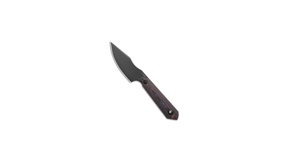 Kizer Kizer Mini Harpoon Fixed Blade Knife FatCarbon 3" DLC 1040S9, Black/Purple, CPM S45VN, adult, BHQ-224682