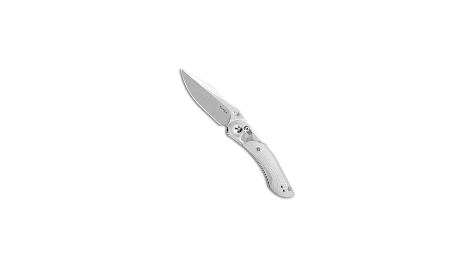 Kizer Kizer Mini Mystic Clutch Lock Knife Acrylic + Aluminum 3.2" Satin V3636A1, Gray, Nitro-V, adult, BHQ-211228