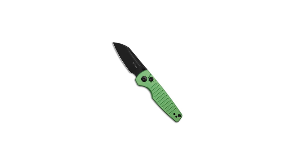 Kizer Kizer Parakeet Button Lock Knife Green Aluminum 2.5" Black, Green, Nitro-V, adult, BHQ-213540