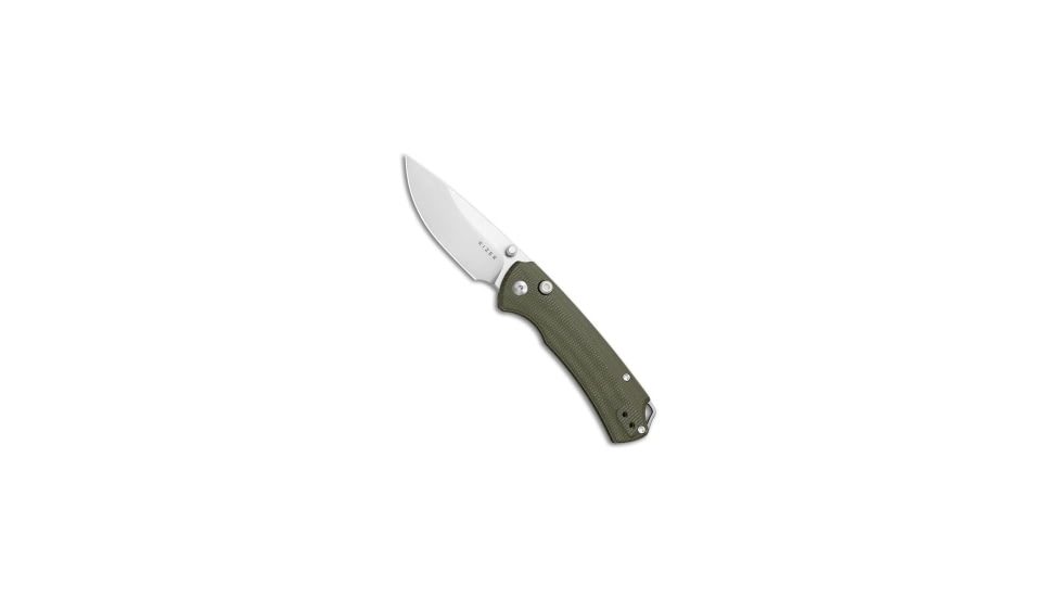 Kizer Kizer T1 BD Button Lock Knife Green Micarta 3.2" Satin V3490.2BA1, Green, Nitro-V, adult, BHQ-223347