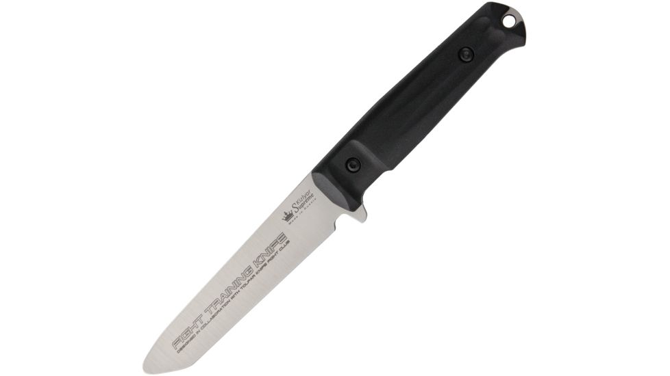 Kizlyar Aggressor Trainer Fixed Blade Knife, 5.75in, Black Rubberized Handle KK0160, EDEMO1