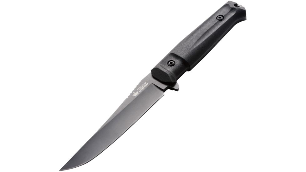 Kizlyar Croc Fixed Blade, black finish AUS-8 stainless standard edge blade, Knife KK0009