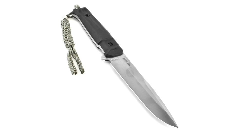 Kizlyar Delta Tactical Echelon Fixed Blade Knife,6in,Satin D2 Steel Broad Tip Blade,Black Kraton Handle KK0209