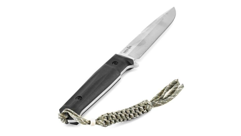 Kizlyar Delta Tactical Echelon Fixed Blade Knife,6in,Satin D2 Steel Broad Tip Blade,Black Kraton Handle KK0209