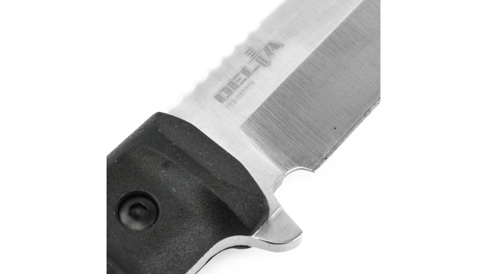 Kizlyar Delta Tactical Echelon Fixed Blade Knife,6in,Satin D2 Steel Broad Tip Blade,Black Kraton Handle KK0209