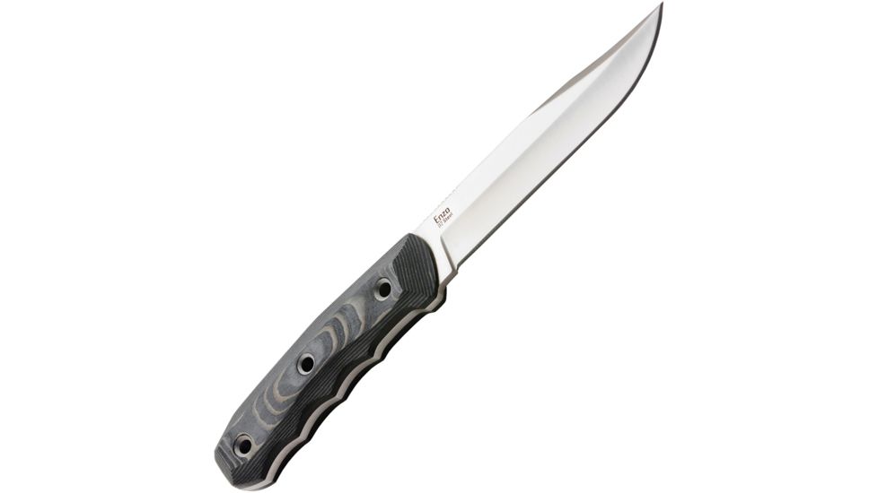 Kizlyar Enzo Fixed Blade Knife,5.25in,Satin D2 Steel Blade,Ergonomic 3D Black/Gray Micarta Handle KK0069