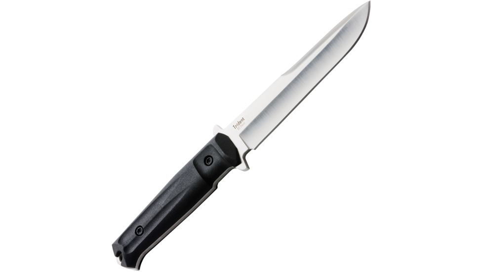 Kizlyar Trident Tactical Fixed Blade Knife,6in,Satin D2 Steel Blade,Black Kraton Handle KK0216