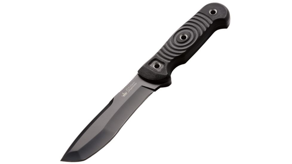 Kizlyar Vendetta Fixed Blade, black TiNi finish D2 tool steel blade, Knife KK0222
