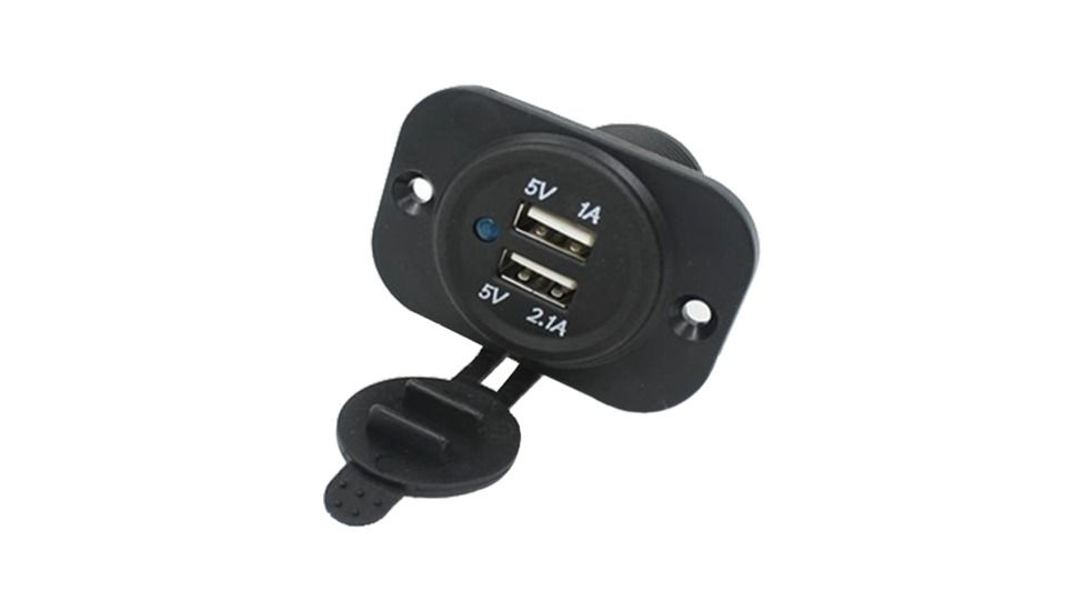 KJM Dual USB Charger, Panel Mount, New Condition KJM-USB-PM