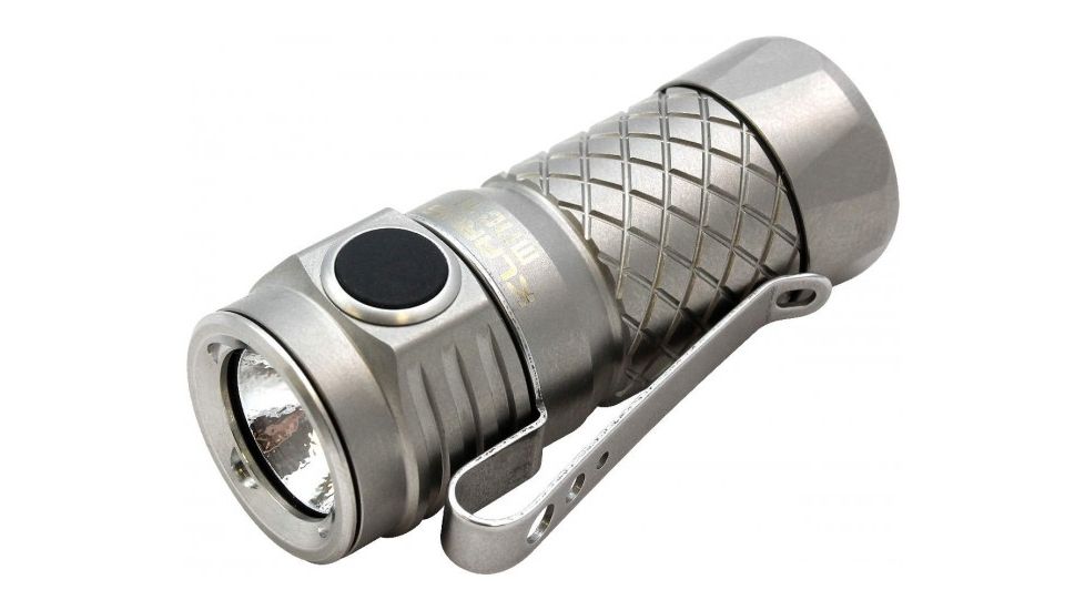Klarus Every Day Carry LED Flashlight, 600 Lumens, w/1 x RCR123A or 1 x CR123A DIM, Silver KLARUS-MI1C-TI