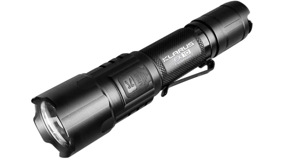 Klarus FX10 1 x 18650/ 2 x CR123A/ 16340 CREE XP-L HI V3 LED Rechargeable Flashlight, 1000 Lumens, Adjustable Focus, Black, FX10